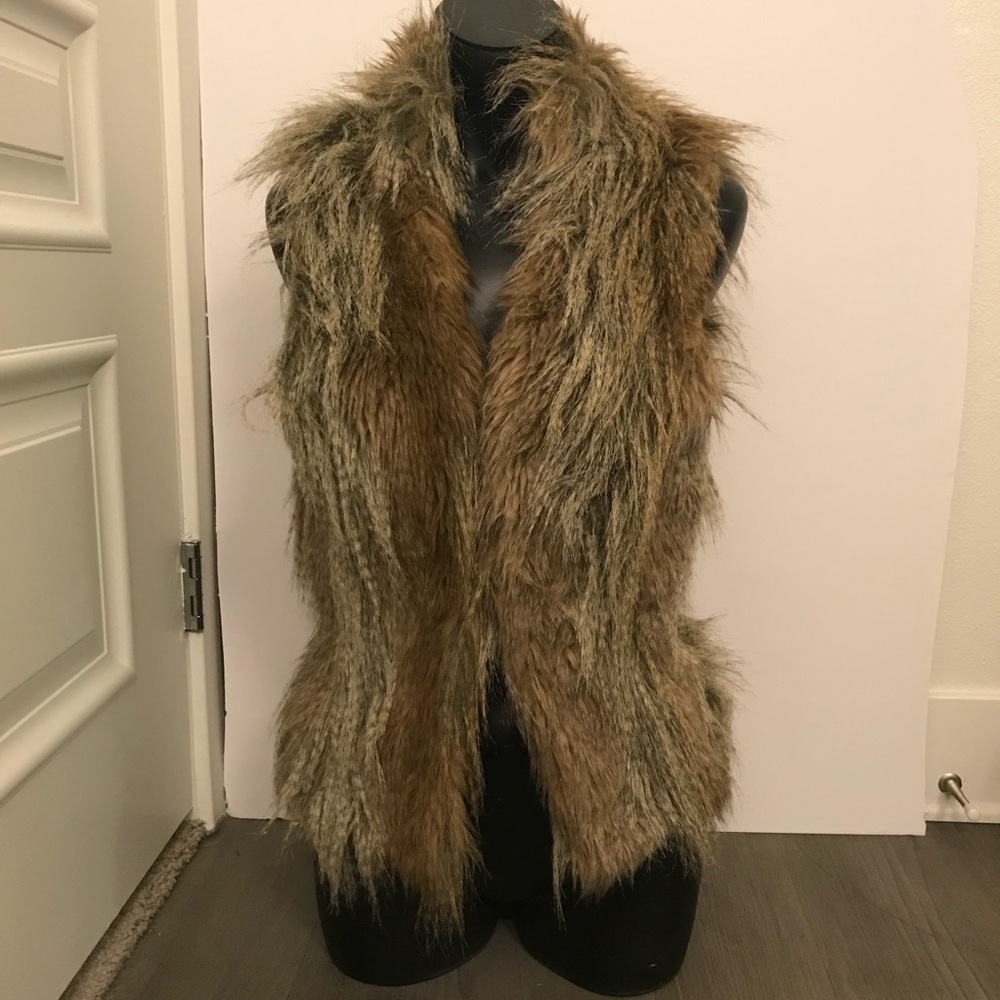 Faux fur vest